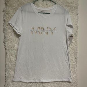 Marc New York White Fitted Short Sleeve Tee